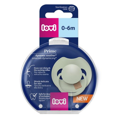 LOVI Dinamikus szilikon cumi PRIME 0-6hó 1db -Pistachio