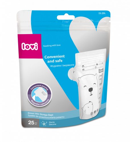 Lovi tejtároló zacskók Buddy Bear 25db 200 ml 