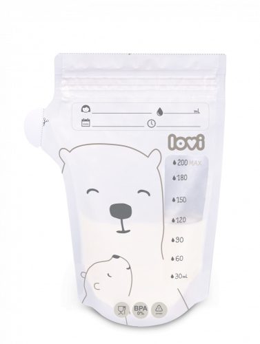 Lovi tejtároló zacskók Buddy Bear 25db 200 ml 