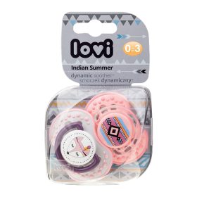   Lovi Dinamikus nyugtató cumi Indian Summer 0-3hó 2db-Rózsaszín