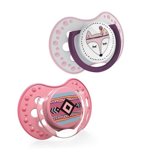 Lovi Dinamikus nyugtató cumi Indian Summer 0-3hó 2db-Rózsaszín