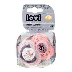   Lovi Dinamikus nyugtató cumi Indian Summer 6-18hó 2db-Rózsaszín