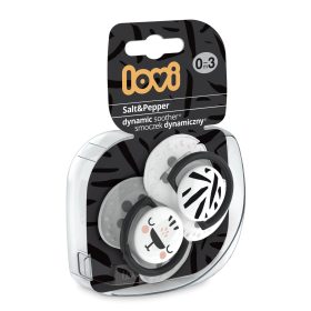 Lovi Dinamikus nyugtató cumi Salt&Pepper 2db. - 0-3hó