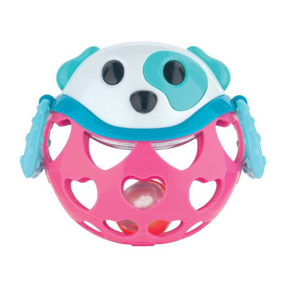 Canpol babies Interaktív játék csörgővel rózsaszín kutyus