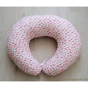 Szeko ergonómikus baba-mama párna, korall  felhő