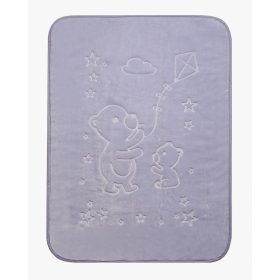   Duetbaby dombornyomott mintás babatakaró - 80x110 cm-Szürke