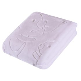   Duetbaby dombornyomott mintás babatakaró - 80x110 cm-Fehér