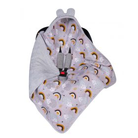 Duetbaby babahordozóba takaró-Szürke Sün