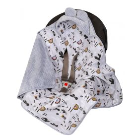 Duetbaby babahordozóba takaró-szürke láma