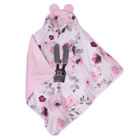 Duetbaby babahordozóba takaró-Rózsaszín virágok