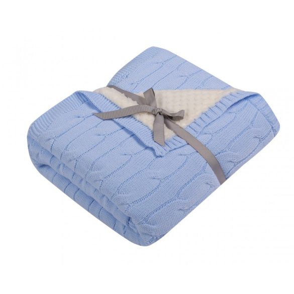 Duetbaby kötött bélelt takaró-Kék