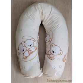 Szeko baba-mama párna, holdas maci beige