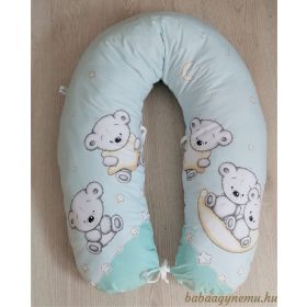 Szeko baba-mama párna, holdas maci menta
