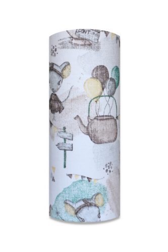 Színes mintás textil pelenka 70X80cm-Egér a csészében