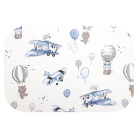 Színes mintás textil pelenka 70X80cm-Kék pilóta róka