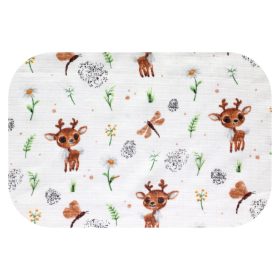   Színes mintás textil pelenka 70X80cm-Barna szarvas a réten