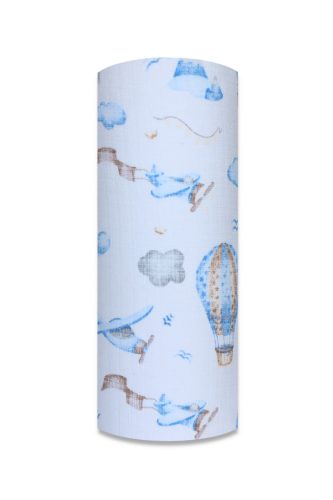 Színes mintás textil pelenka 70x80 cm-Kék repülőtér