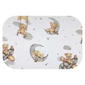 Színes mintás textil pelenka 70x80 cm-Medve csillag