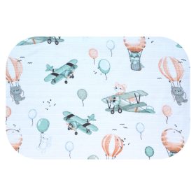 Színes mintás textil pelenka 70x80 cm- Róka pilóta