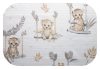 Színes mintás textil pelenka 70x80 cm- Állatok a hintán 