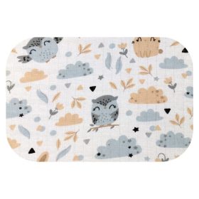 Színes mintás textil pelenka 70x80 cm-pasztelállatok