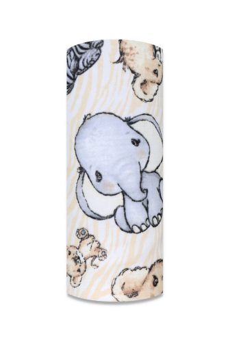 Színes mintás textil pelenka 70x80 cm-Krém szafari