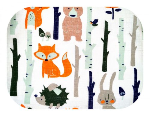 Színes mintás textil pelenka 70x80 cm-Erdei élet