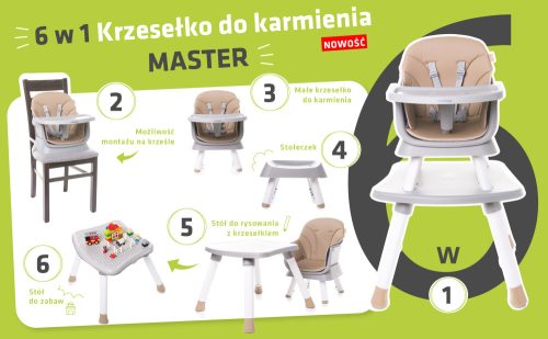 4Baby Master etetőszék-Grey