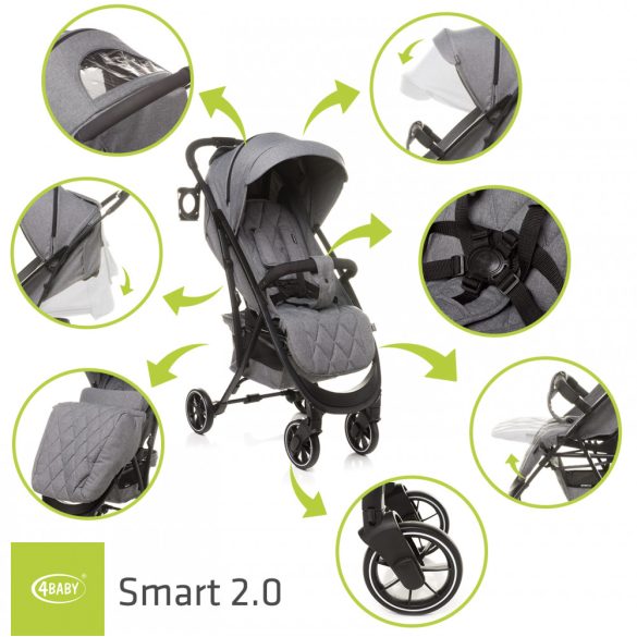 4 Baby Smart 2.0 sport babakocsi-Szürke