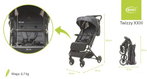 4Baby Twizzy sport babakocsi-Graphite