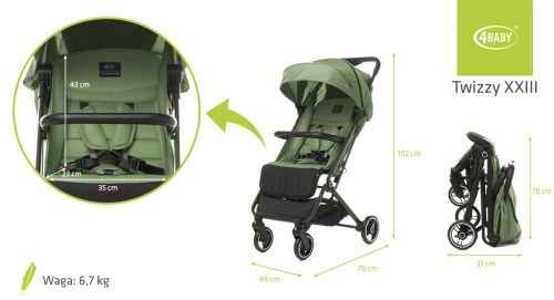 4Baby Twizzy sport babakocsi-Olive