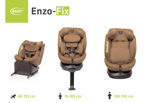 4 BABY Enzo-Fix 40-150 cm biztonsági gyerekülés-Mokka