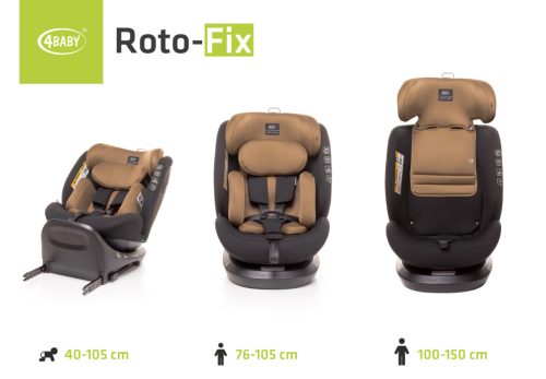 4 Baby Roto-Fix 40-150 cm biztonsági gyerekülés-Mokka