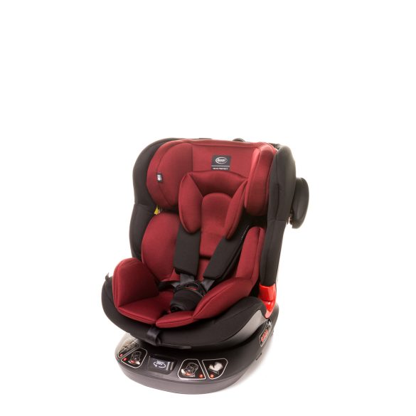 4 Baby Space-fix 360°-ban forgatható 0-36kg isofixes gyermekülés-Red