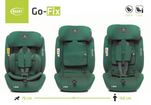 4Baby Go-fix i-Size 76-150cm biztonsági gyerekülés-Green
