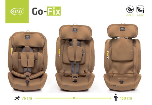 4Baby Go-fix i-Size 76-150cm biztonsági gyerekülés-Mokka
