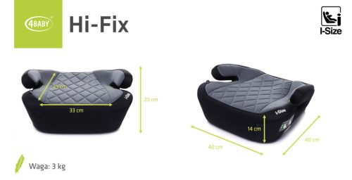 4BABY HI-FIX I-Size ülésmagasító-Szürke