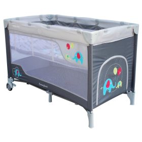 Baby Mix utazóágy emelhető szintű, sötét szürke