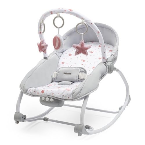 Baby mix hintás rezgő pihenőszék-rózsa csillagok