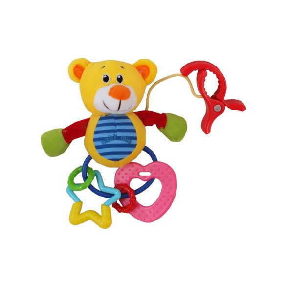 Baby Mix plüss játék csörgővel-Medve