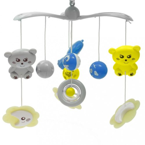 Baby Mix elektromos zenélő-forgó, szürke