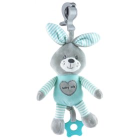 Baby Mix zenélő plüss játék-Menta nyuszi