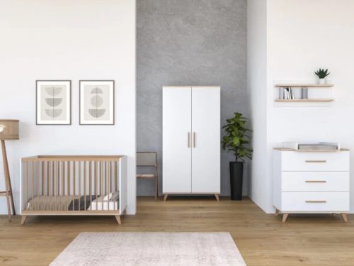 Faktum Flip White & Oak 2 osztású szekrény