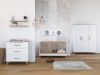 Faktum Flip White & Oak 3 osztású szekrény